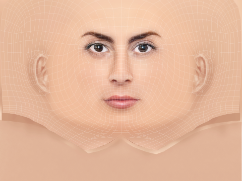 Camille Fishel Head - Tanpa Rambut - Kepala poli rendah untuk permainan Model 3D