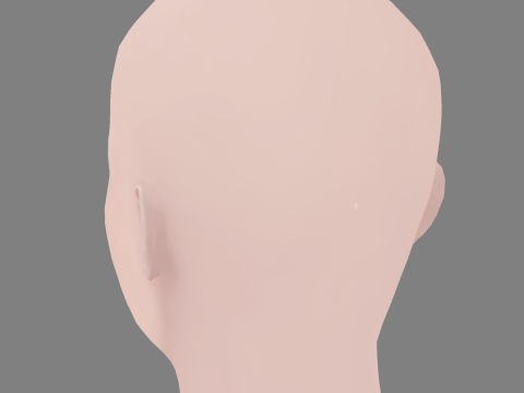 Camille Razat Head - 无头发 - 低聚游戏头 3D 模型