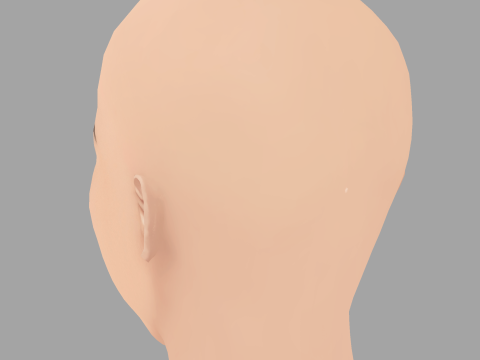 Cabeza de Cara Delevingne - Sin pelo - Cabeza de baja poli para juego Modelo 3D