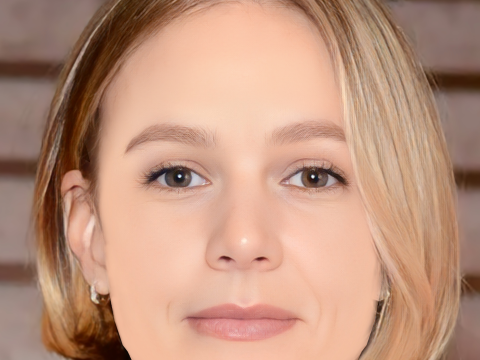 Carey Mulligan Head - No Hair - Laag poly hoofd voor wild 3D Model