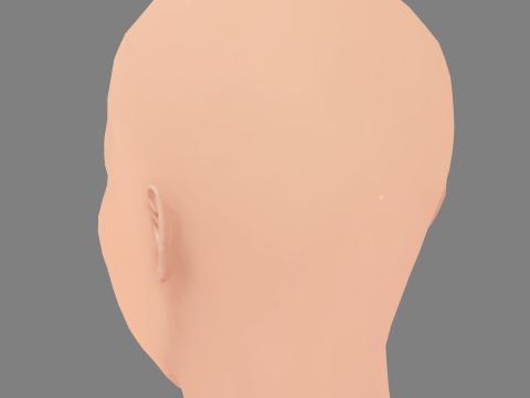 Carey Mulligan ヘッド - 髪なし - ゲーム用の低ポリヘッド 3Dモデル