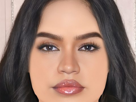 Cassie Ventura ヘッド - 髪なし - ゲーム用の低ポリヘッド 3Dモデル