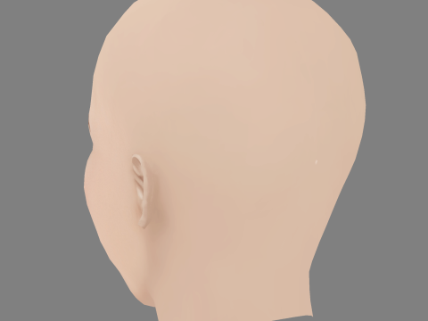 Cate Blanchett Head - No Hair - Low poly head for game 3D Model