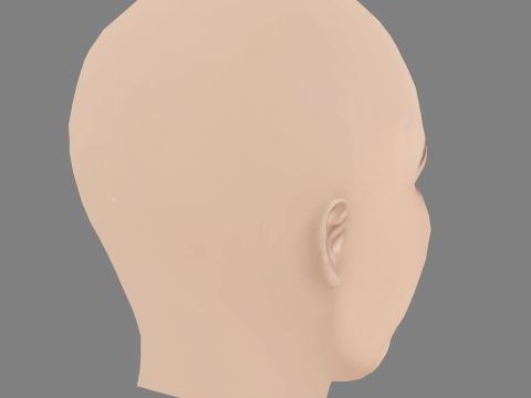 Cate Blanchett Head - No Hair - Low poly head for game 3D Model