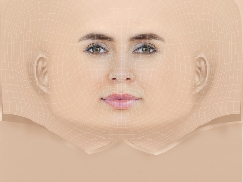 Caterina Murino 헤드 - 머리카락 없음 - 게임용 로우 폴리 헤드 3D 모델