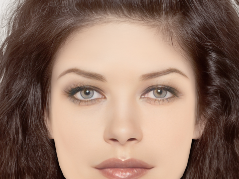 Голова Кетрін Зета-Джонс - без волосся - низькополігональна голова для гри 3D Модель