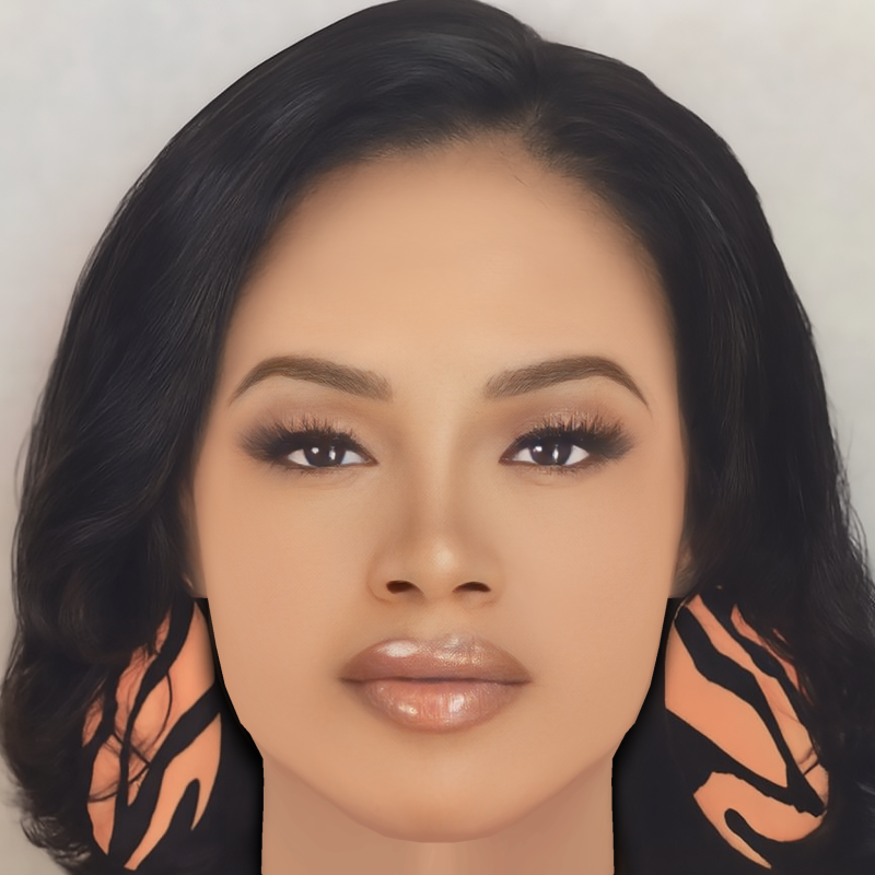 Testa di Chante Adams - Senza capelli - Testa in poliestere basso per il gioco Modello 3D .c4d .max .obj .3ds .fbx .stl .blend 