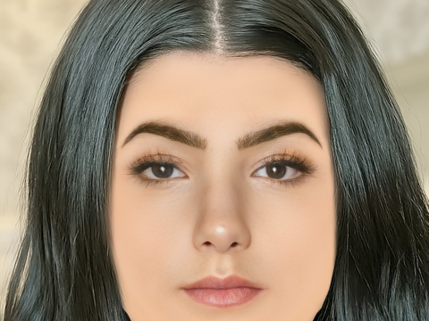 Charli D Amelio Head - No Hair - Low poly head for game 3D Model