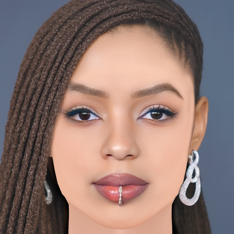 Chloe Bailey Head - 无头发 - 低聚游戏头 3D 模型 .c4d .max .obj .3ds .fbx .stl .blend 