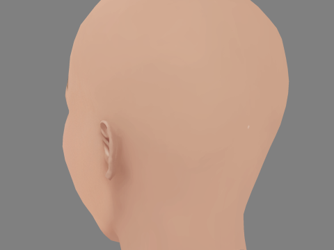 Ciara Head - No Hair - Low poly head for game 3D Model