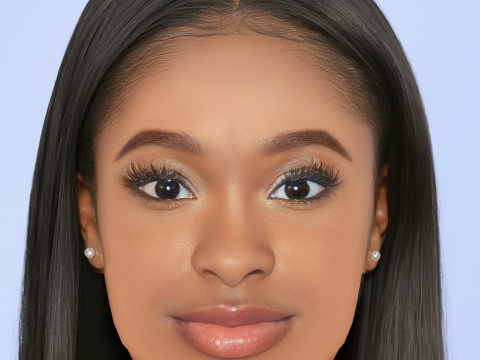 Coco Jones Head - No Hair - Low poly head for game 3D Model