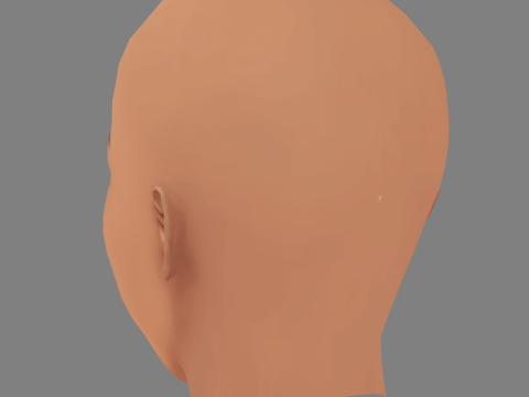 Голова Коко Джонса - без волосся - низькополігональна голова для гри 3D Модель