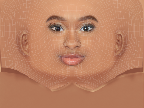 Голова Коко Джонса - без волосся - низькополігональна голова для гри 3D Модель