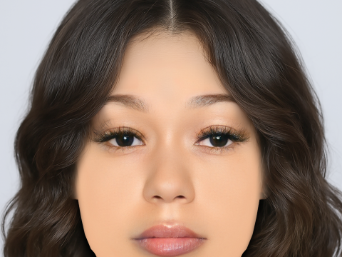 Coi Leray Head - Sem cabelo - Cabeça baixa poli para jogo Modelo 3D