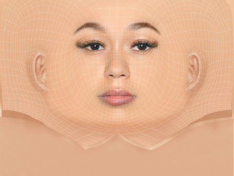 कोइ लेरे हेड - नो हेयर - गेम के लिए लो पॉली हेड 3D मॉडल