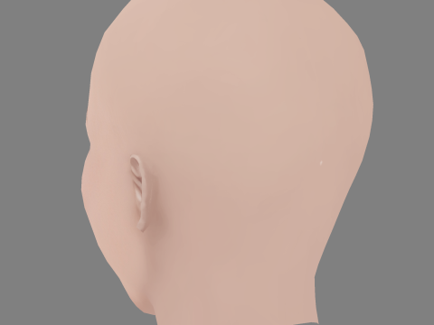 Connie Beauchamp Head - No Hair - Low poly head for game 3D Model