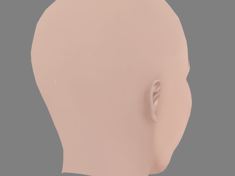 Connie Beauchamp Head - No Hair - Low poly head for game 3D Model
