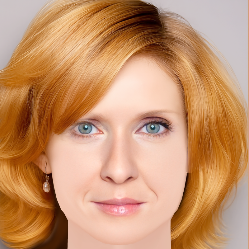 Голова Синтии Никсон - Без волос - Низкополигональная голова для игры 3D Модель .c4d .max .obj .3ds .fbx .stl .blend 