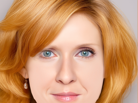 Cynthia Nixon Head - No Hair - Low poly head for game 3D Model