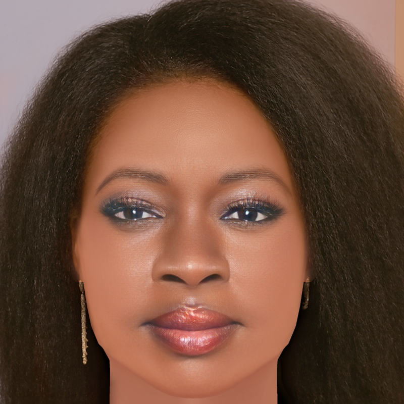 Danai Gurira Head - No Hair - Low poly head for game 3D Model .c4d .max .obj .3ds .fbx .stl .blend