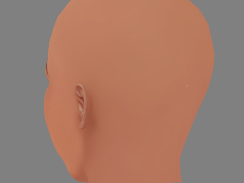 Danai Gurira Head - No Hair - Low poly head for game 3D Model