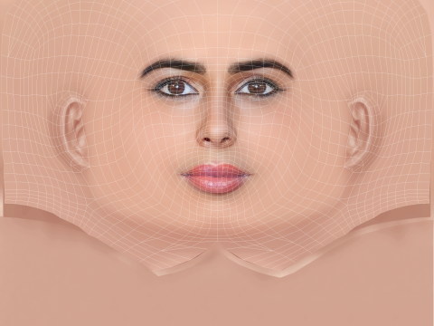 Daniella Pick Head - Saçsız - Oyun için düşük poli kafa 3D Model