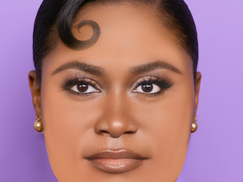 Danielle Brooks Head - Tanpa Rambut - Kepala poli rendah untuk permainan Model 3D