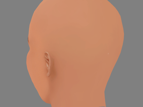 Danielle Brooks Head - No Hair - Low poly head for game 3D Model