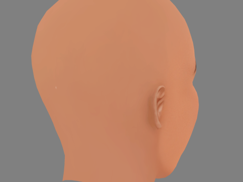 Danielle Brooks Head - No Hair - Low poly head for game 3D Model
