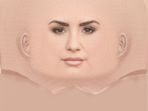 Demi Lovato Head - No Hair - Tête low poly pour le jeu Modèle 3D