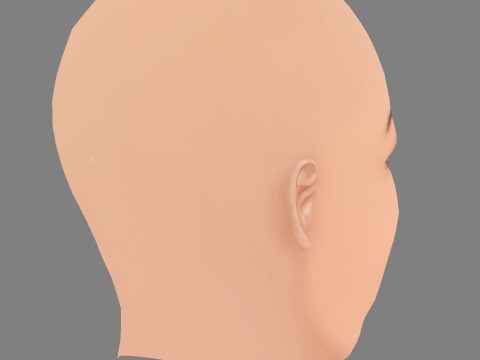 Denise Richards Head - No Hair - Low poly head for game 3D Model