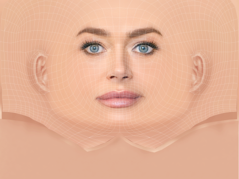 Denise Richards Head - No Hair - Low poly head for game 3D Model