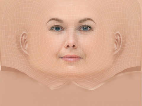 Diane Lane Head - Tanpa Rambut - Kepala poli rendah untuk permainan Model 3D