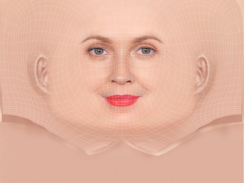 Drew Barrymore Head - No Hair - Low poly head for game 3D Model