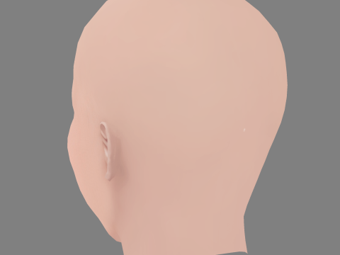 Głowa Elizabeth Marvel - No Hair - Głowa Low Poly do gry Model 3D