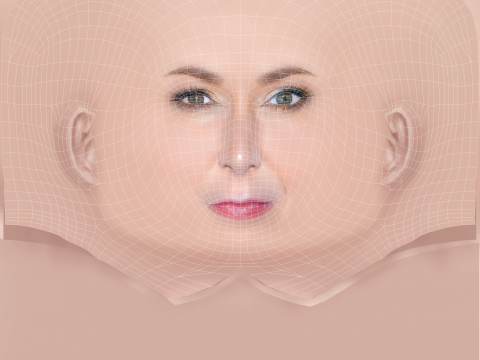 Głowa Elizabeth Marvel - No Hair - Głowa Low Poly do gry Model 3D