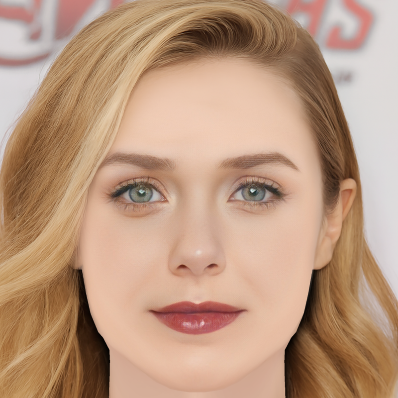 एलिजाबेथ ऑलसेन हेड - नो हेयर - गेम के लिए लो पॉली हेड 3D मॉडल .c4d .max .obj .3ds .fbx .stl .blend