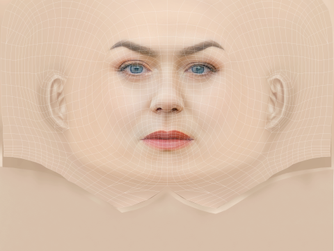 Голова Емілі Декен - без волосся - низькополігональна голова для гри 3D Модель