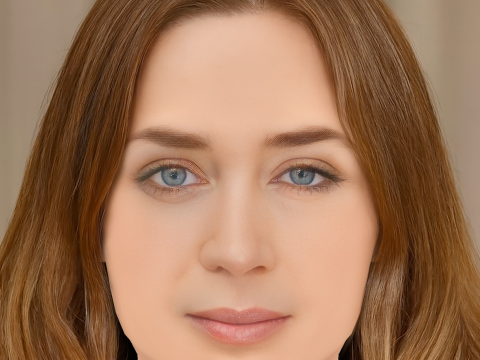 Emily Blunt Head - No Hair - Low poly head for game 3D Model