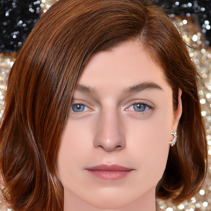 Emma Corrin Head - 无头发 - 游戏用低聚头 3D 模型 .c4d .max .obj .3ds .fbx .stl .blend