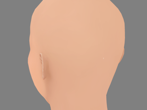 伊娃·朗格利亚头 - 无头发 - 低聚游戏头 3D 模型