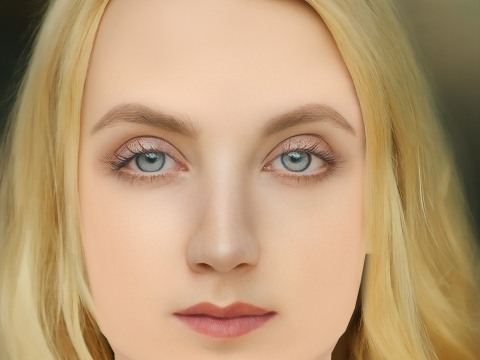 Evanna Lynch Head - No Hair - ゲーム用の低ポリヘッド 3Dモデル