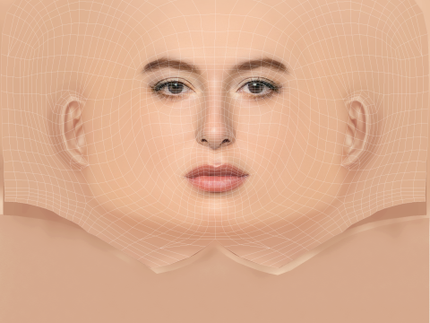 Голова Єви Джобс - без волосся - низькополігональна голова для гри 3D Модель