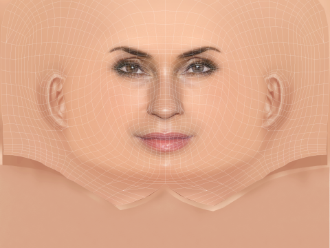 Głowa Famke Janssen - No Hair - Głowa Low Poly do gry Model 3D