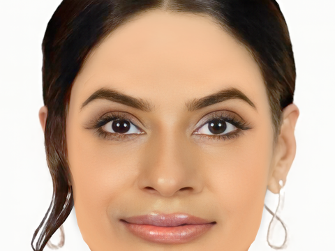 Testa Farhana Bodi - Senza capelli - Testa in poliestere basso per il gioco Modello 3D