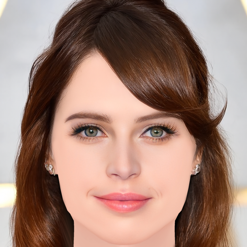 Felicity Jones Head - No Hair - Low poly head for game 3D Model .c4d .max .obj .3ds .fbx .stl .blend