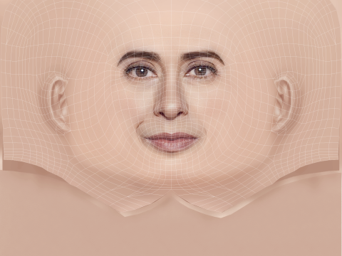 フェルナンダ トーレス ヘッド - 髪なし - ゲーム用の低ポリ頭 3Dモデル