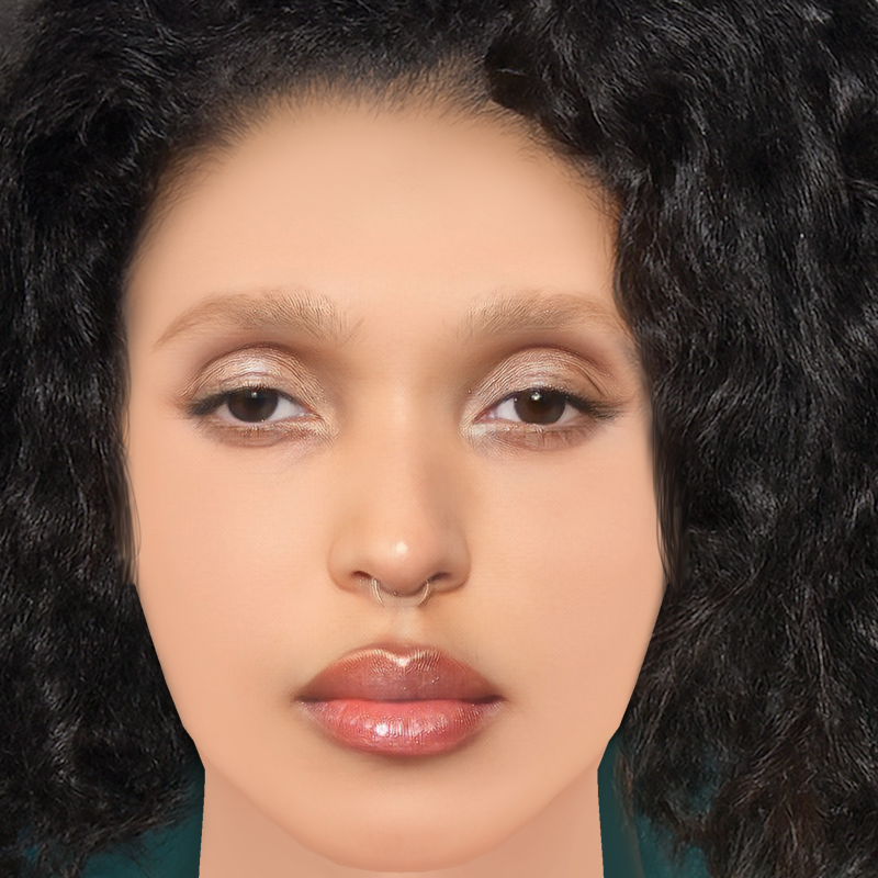 FKA ツイッグス ヘッド - 髪なし - ゲーム用の低ポリ頭 3Dモデル .c4d .max .obj .3ds .fbx .stl .blend