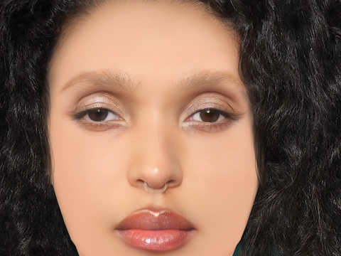 FKA Twigs Head - No Hair - Low poly head for game 3D Model