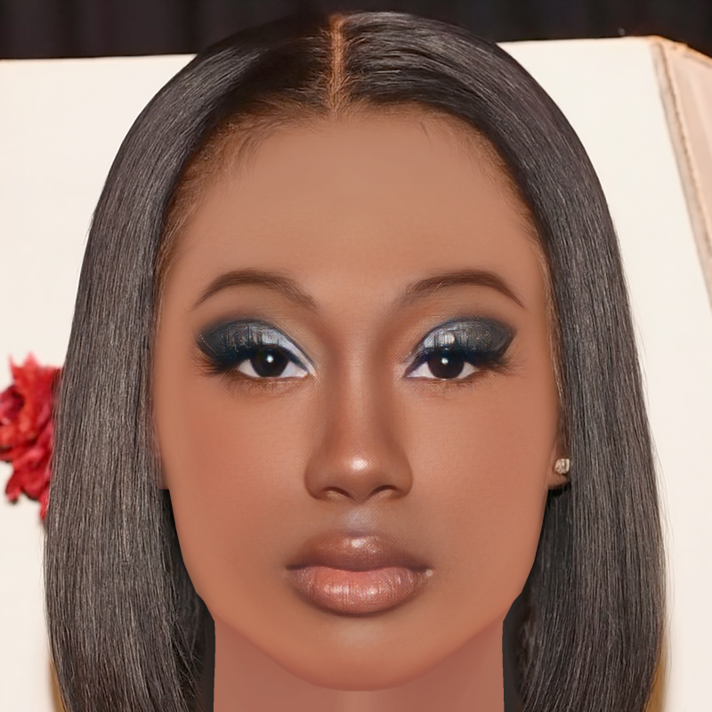 Flo Milli Head - Sem cabelo - Cabeça baixa poli para jogo Modelo 3D .c4d .max .obj .3ds .fbx .stl .blend 